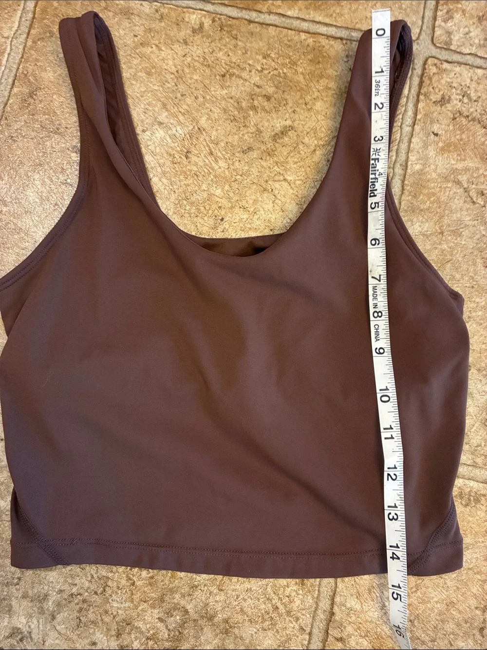 Lululemon Align Tank Top Cropped Java Brown Size Small